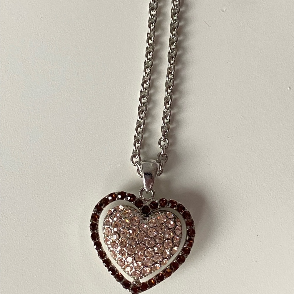 pink heart necklace